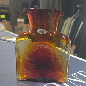 Blenko Rare Russet Red Water Bottle